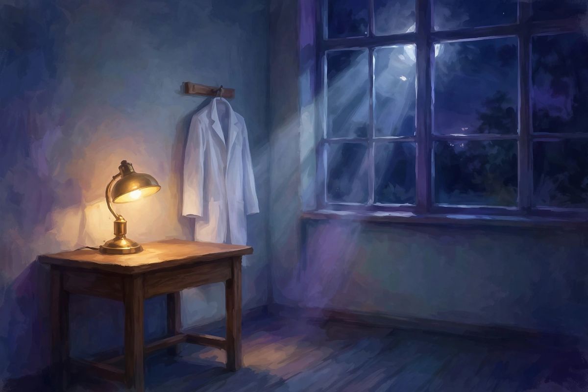 A quiet room and a warm lamp — doctor dreams often point to healing, worry, or a need for care.
