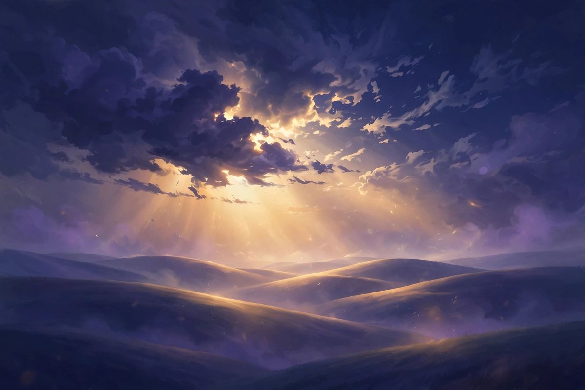 Light breaking through a dark cloud — such dreams often mean fear is losing its power over you.